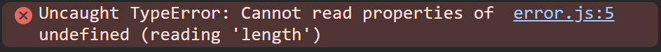 Cannot read properties of undefined (reading ‘length’) error in Javascript