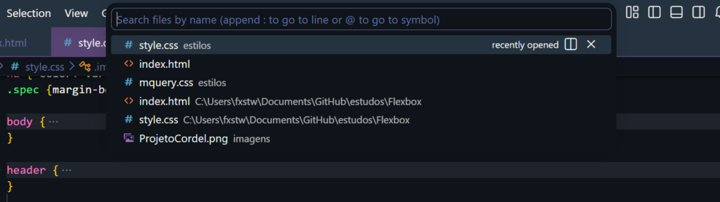 A tip for VSCode, accessing the file search with a quick shortcut. 